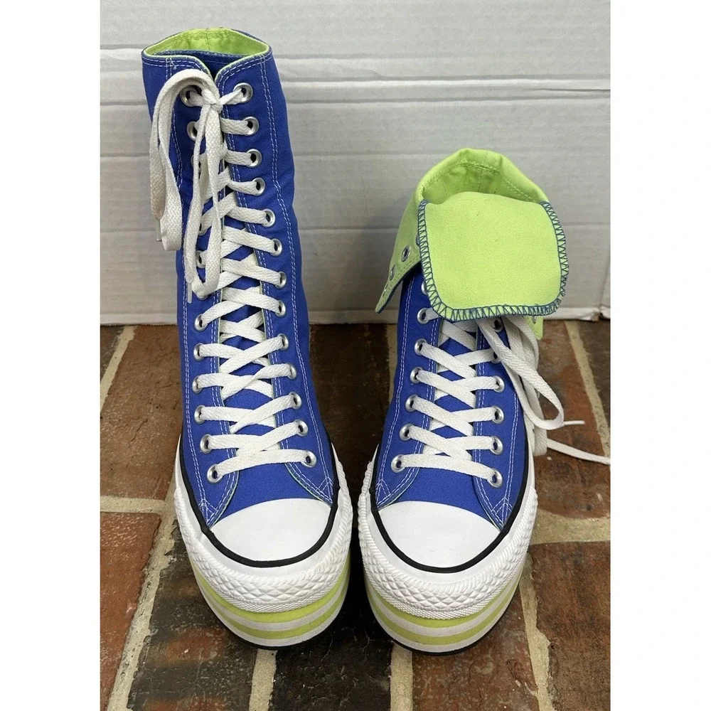 Converse All Star Blue Green High Top Sneakers 10